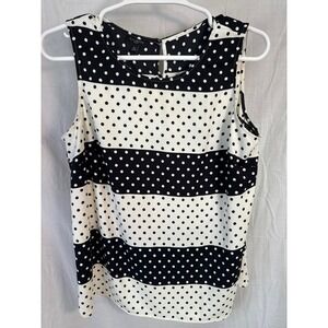 Talbots Black and‎ White Tank Sz MP